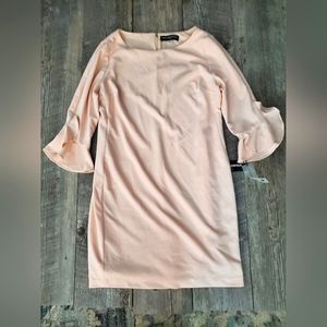 NWT Karl Lagerfeld Pink Ruffle Sleeve Dress